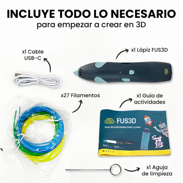 Lápiz FUS3D™ Kids - Lápiz de impresión 3D - Imagen 4